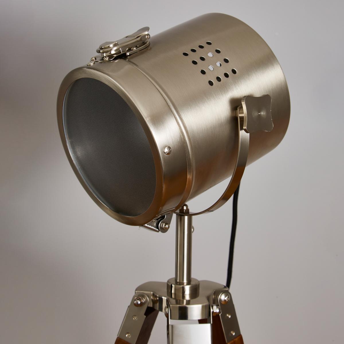 Holly Tripod Spotlight Table Lamp - Satin Nickel – image 2