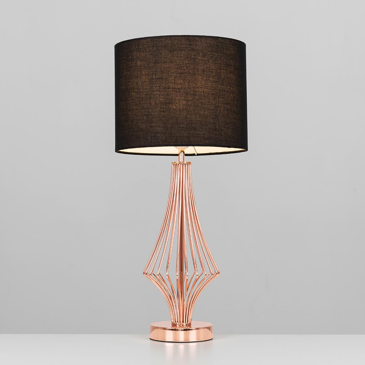 Jaspa Copper Table Lamp With Black Shade - Copper – image 3