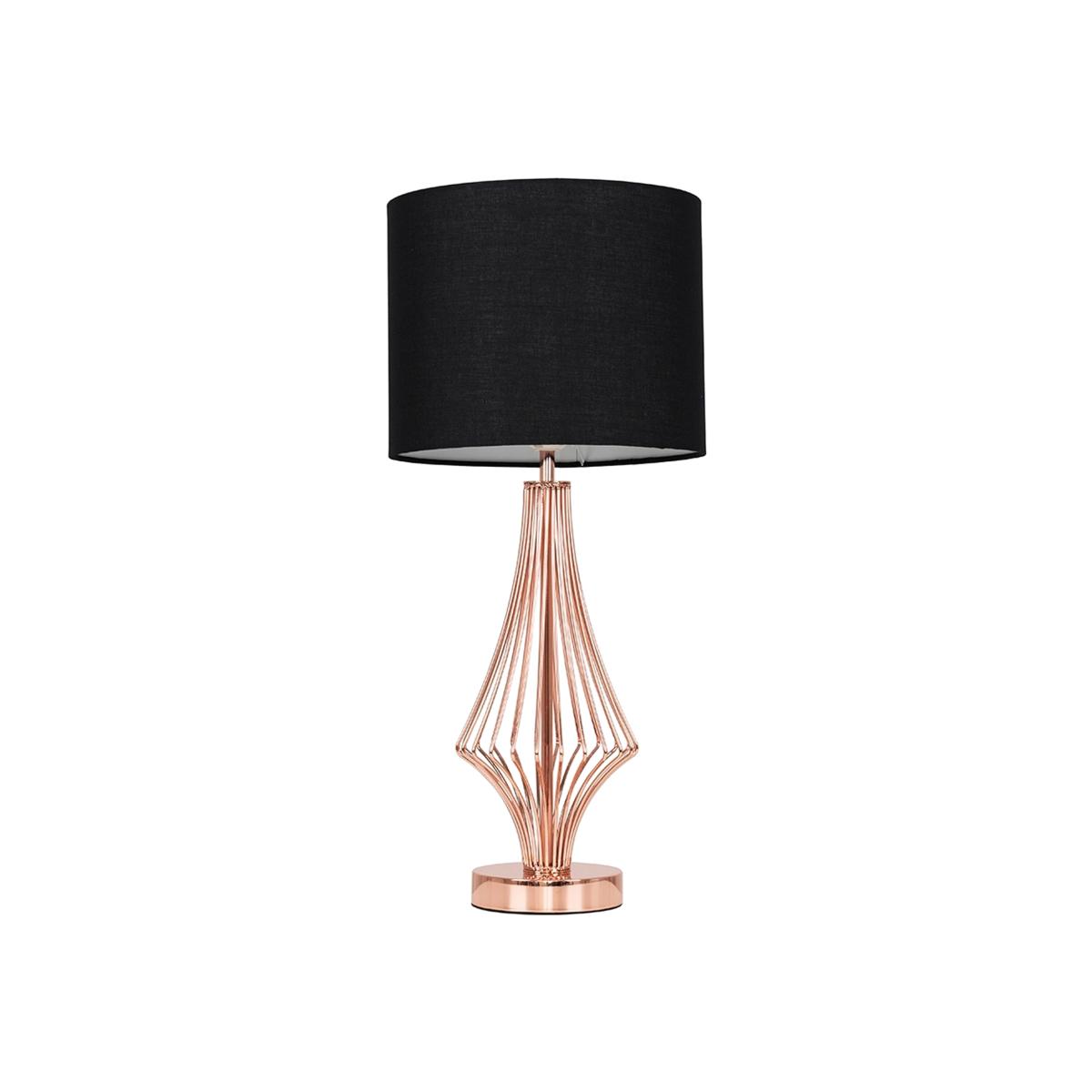 Jaspa Copper Table Lamp With Black Shade - Copper – image 1