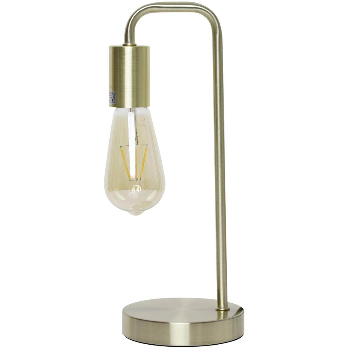 CGC Cait Satin Brass Curved Metal Table Lamp - Bronze – image 4