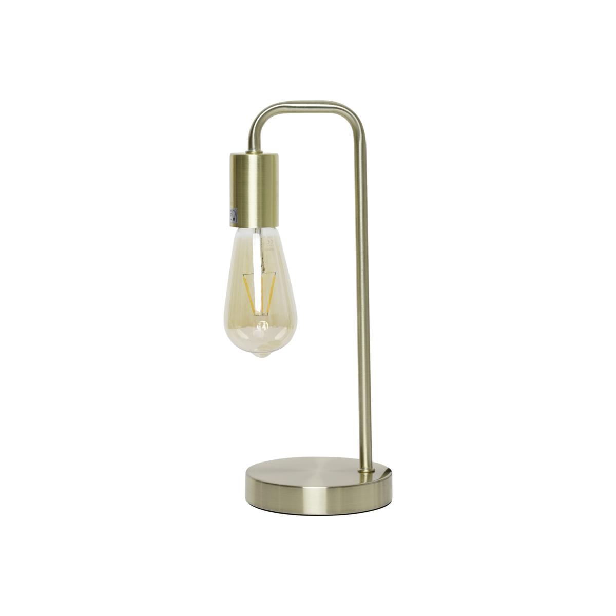 CGC Cait Satin Brass Curved Metal Table Lamp - Bronze – image 1
