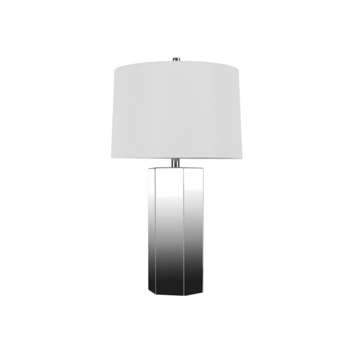 Mirrored Hexagonal Table Lamp – image 1