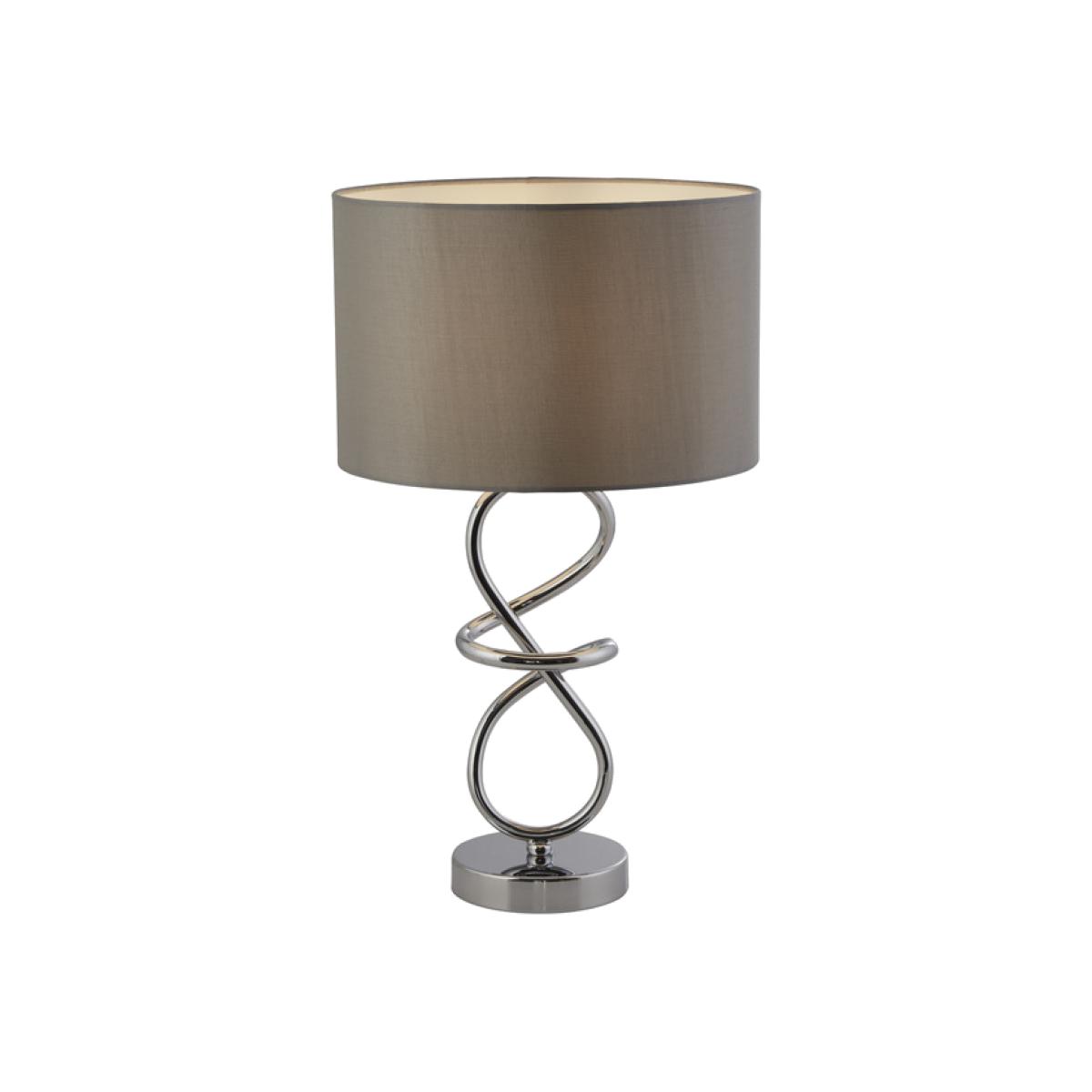 Chrome Twist Table Lamp - Silver