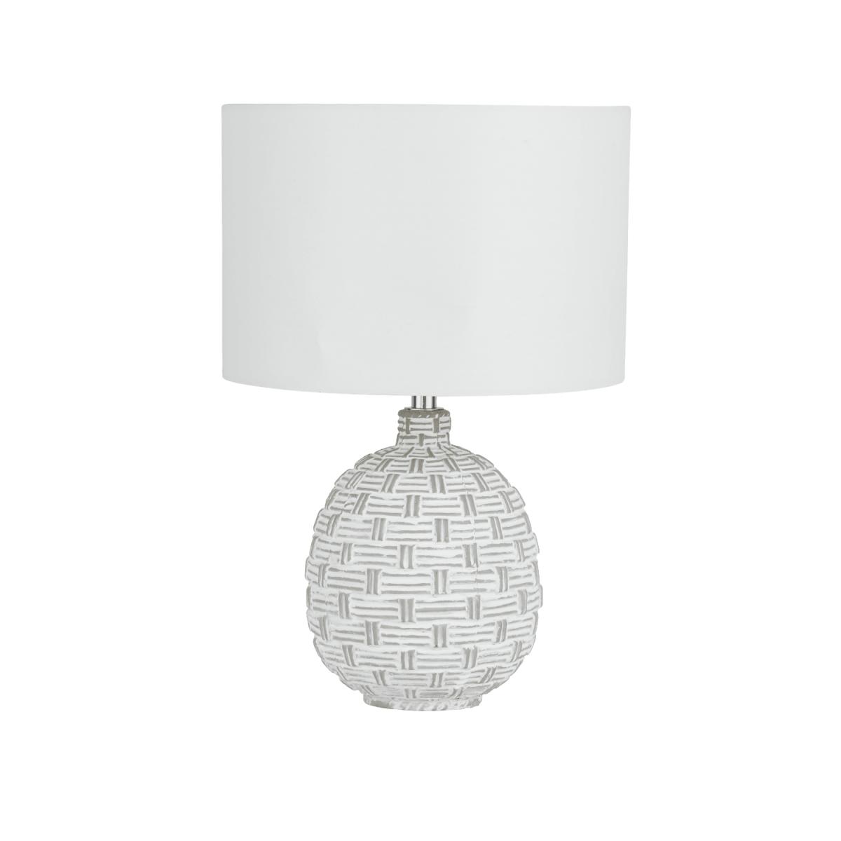 Grey and White Textured Table Lamp  - Grey – image 2