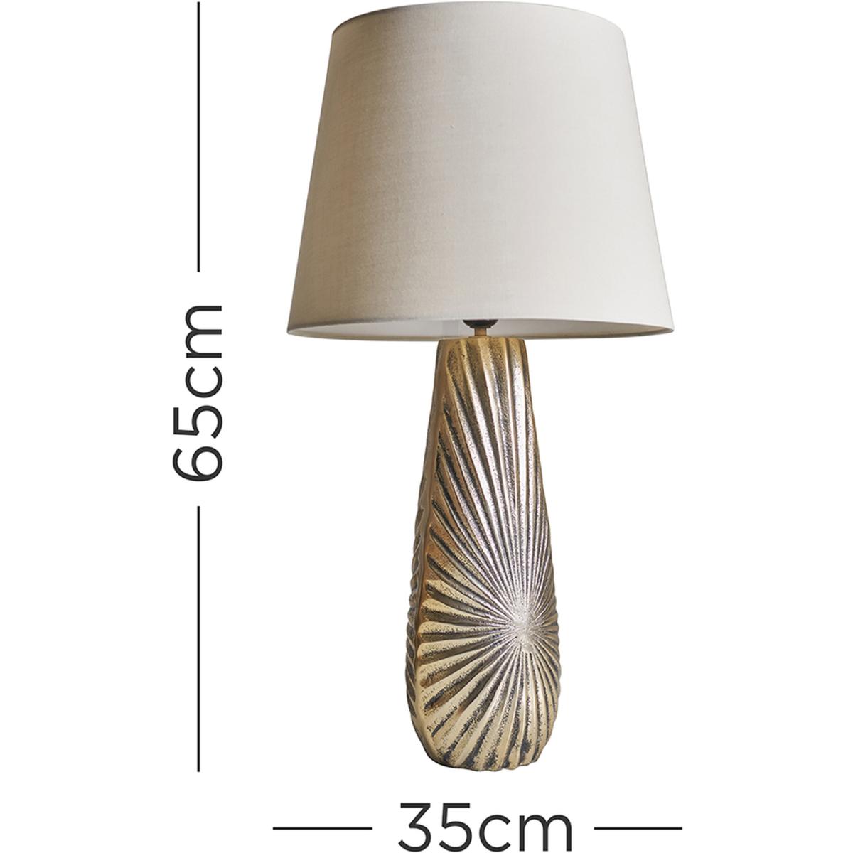 Lister Antique Brass Table Lamp Cream Shade - Antique Brass – image 2
