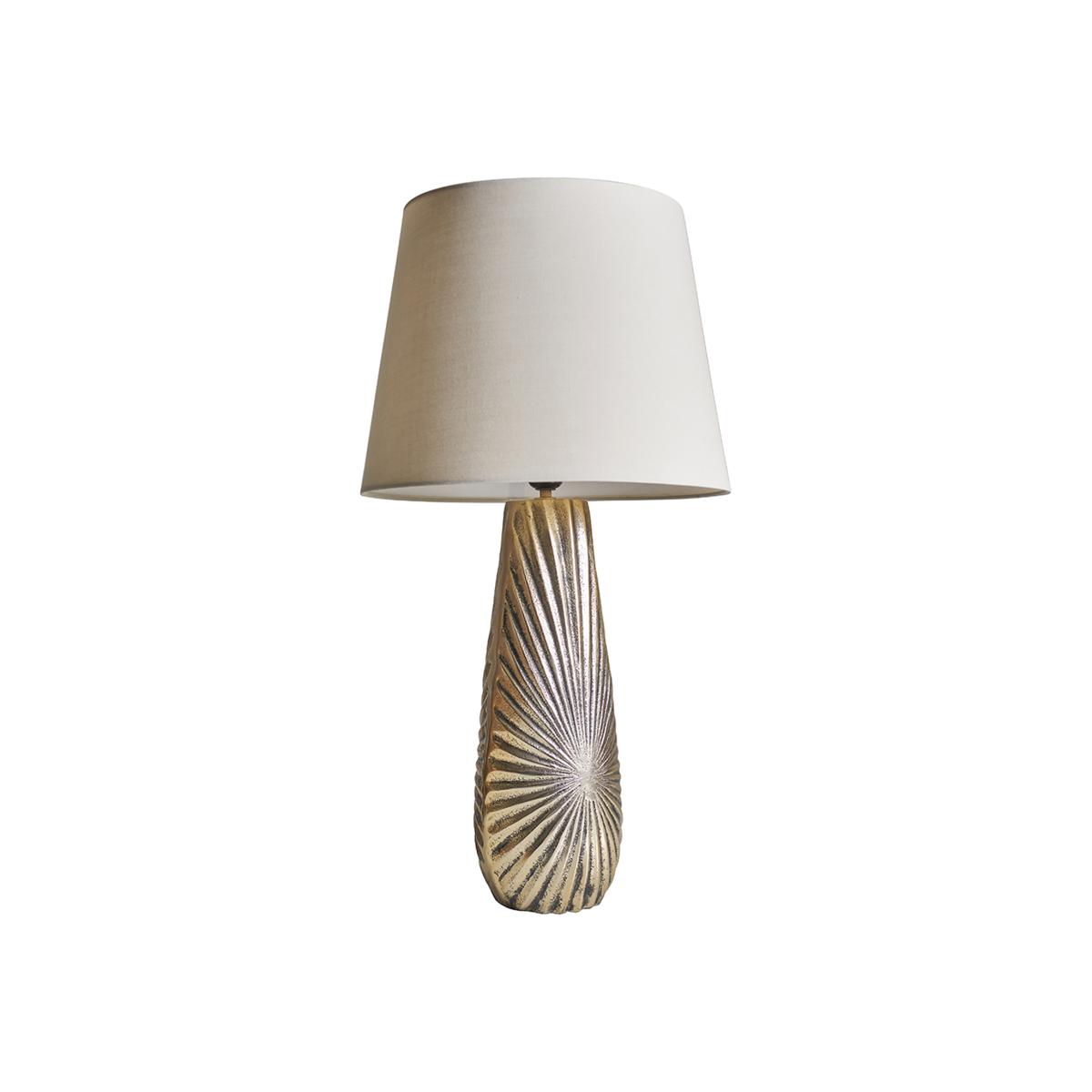 Lister Antique Brass Table Lamp Cream Shade - Antique Brass – image 1