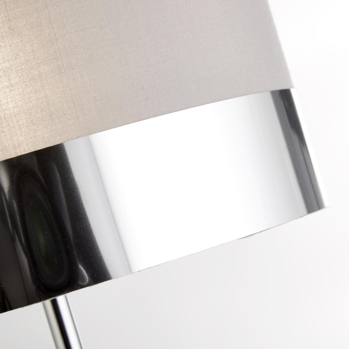 Grey And Chrome Band Table Lamp - Grey – image 2