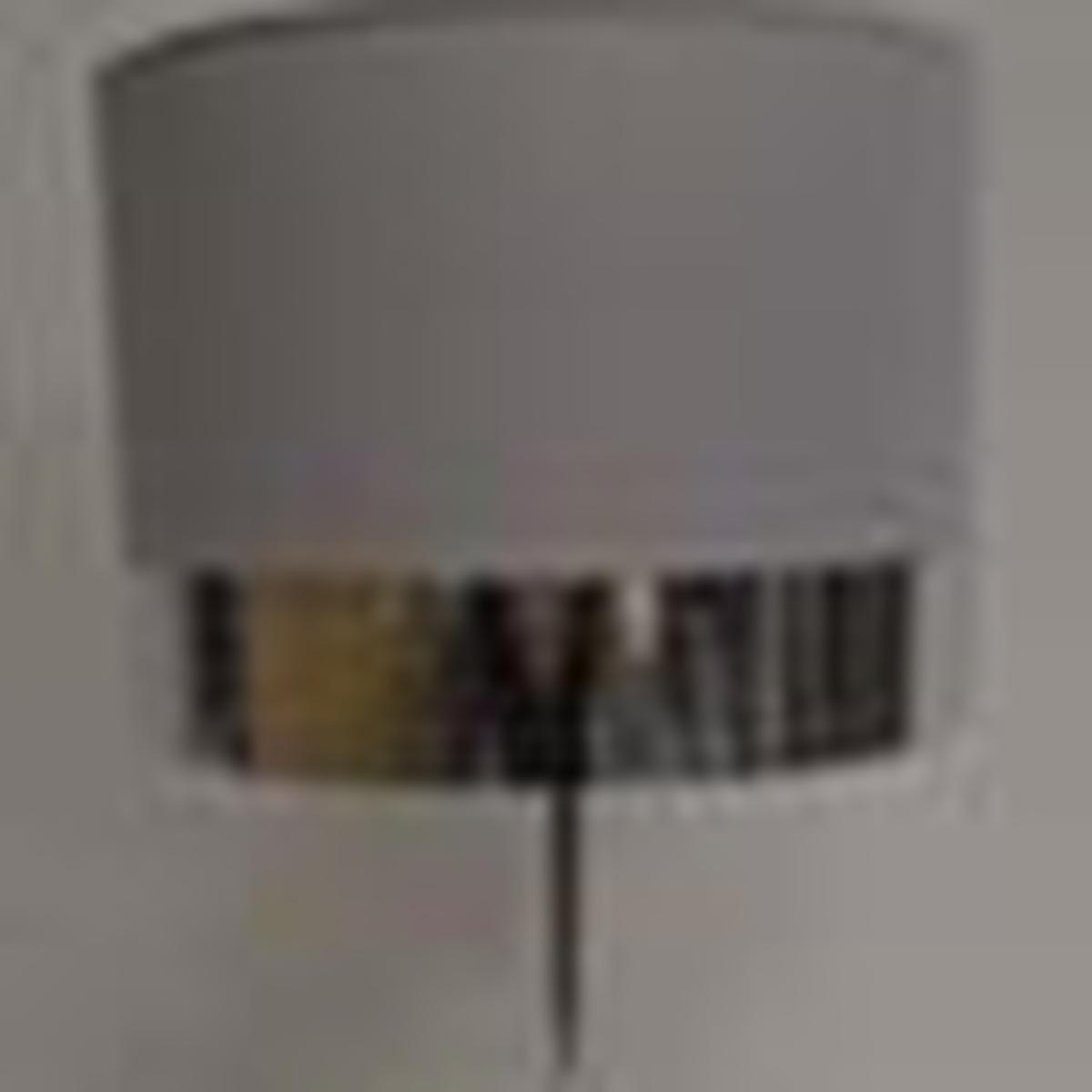 Grey And Chrome Band Table Lamp - Grey – image 4