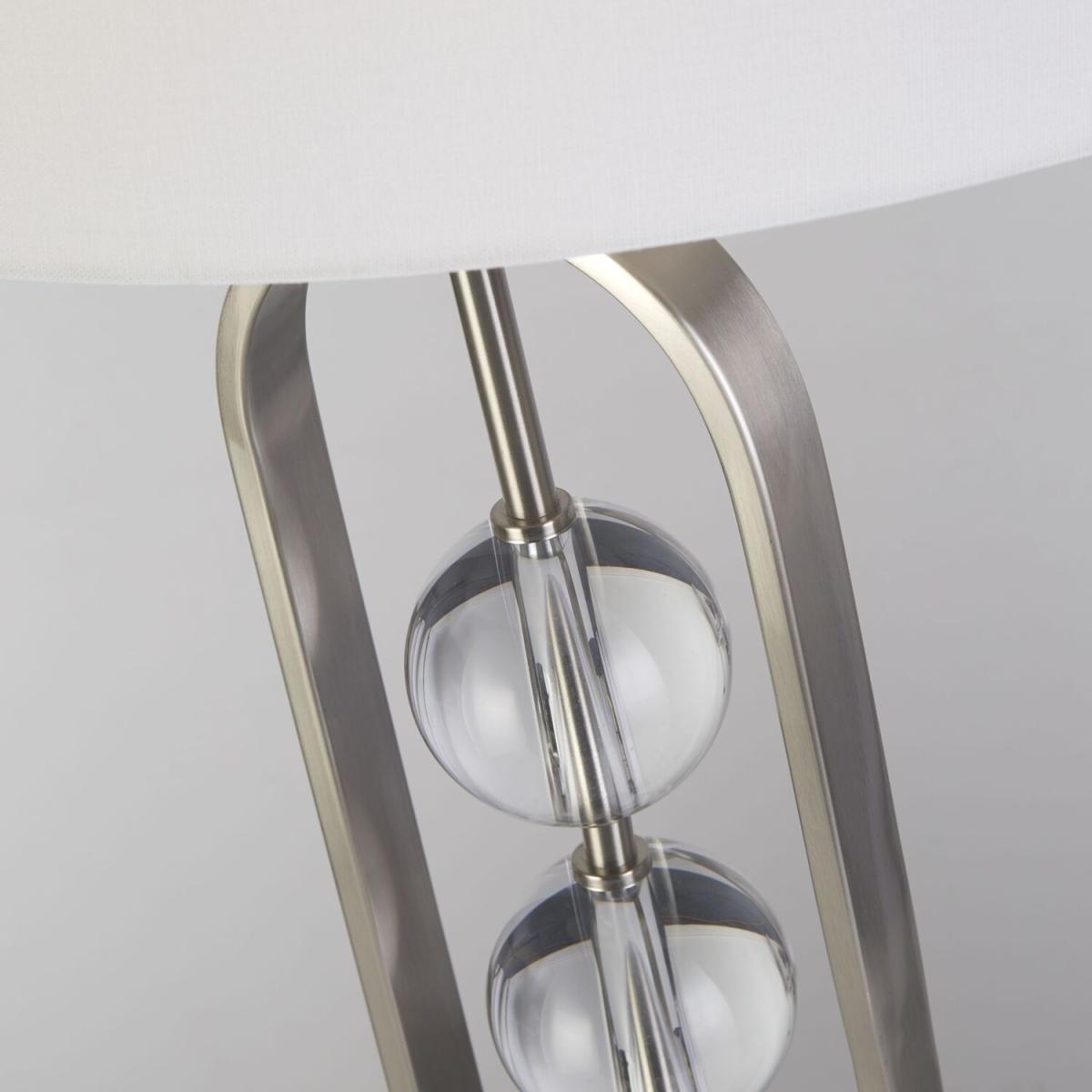Laburnum Satin Silver Table Lamp - Silver – image 1