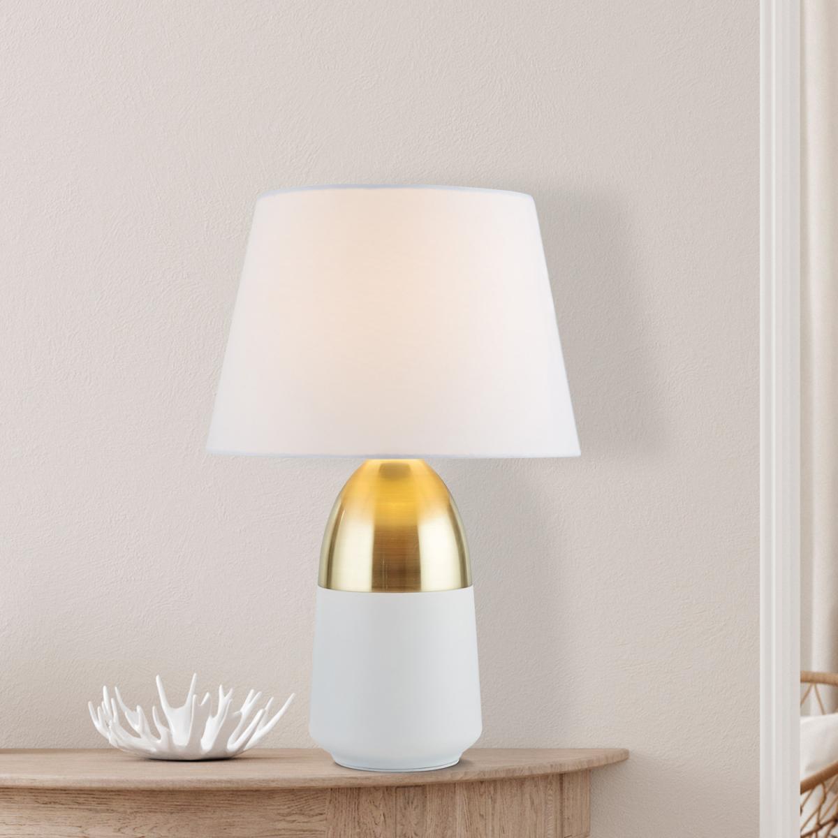 Brushed Brass White Touch Table Lamp - Yellow – image 3