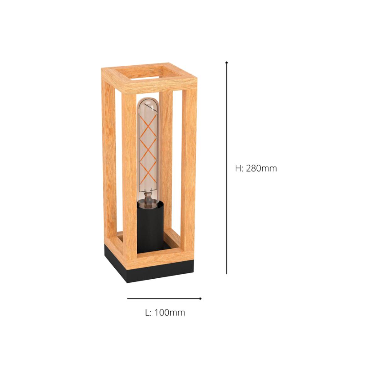 Eglo Nafferton IP20 Retro Table Lamp - Black