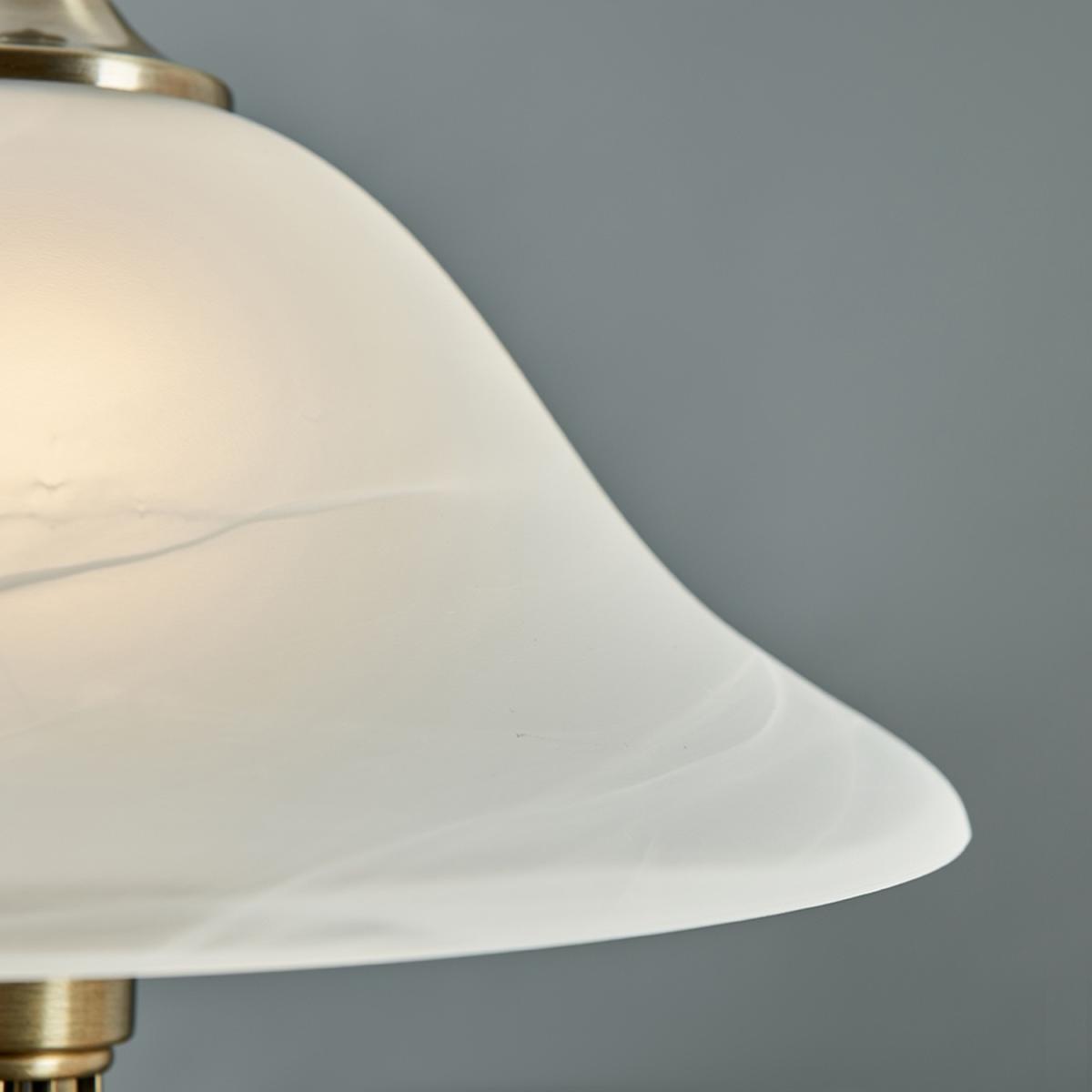 Traditional Antique Brass Barley Twist Table Lamp With Frosted Shade - Gold – image 5