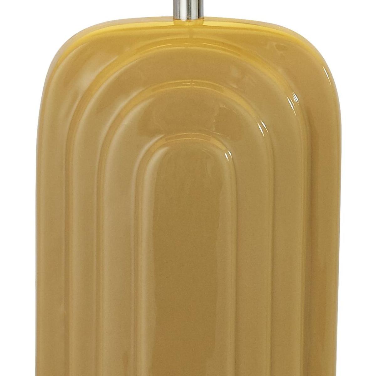 ArtDeco Pattern Ceramic Table Lamp - Cream – image 3