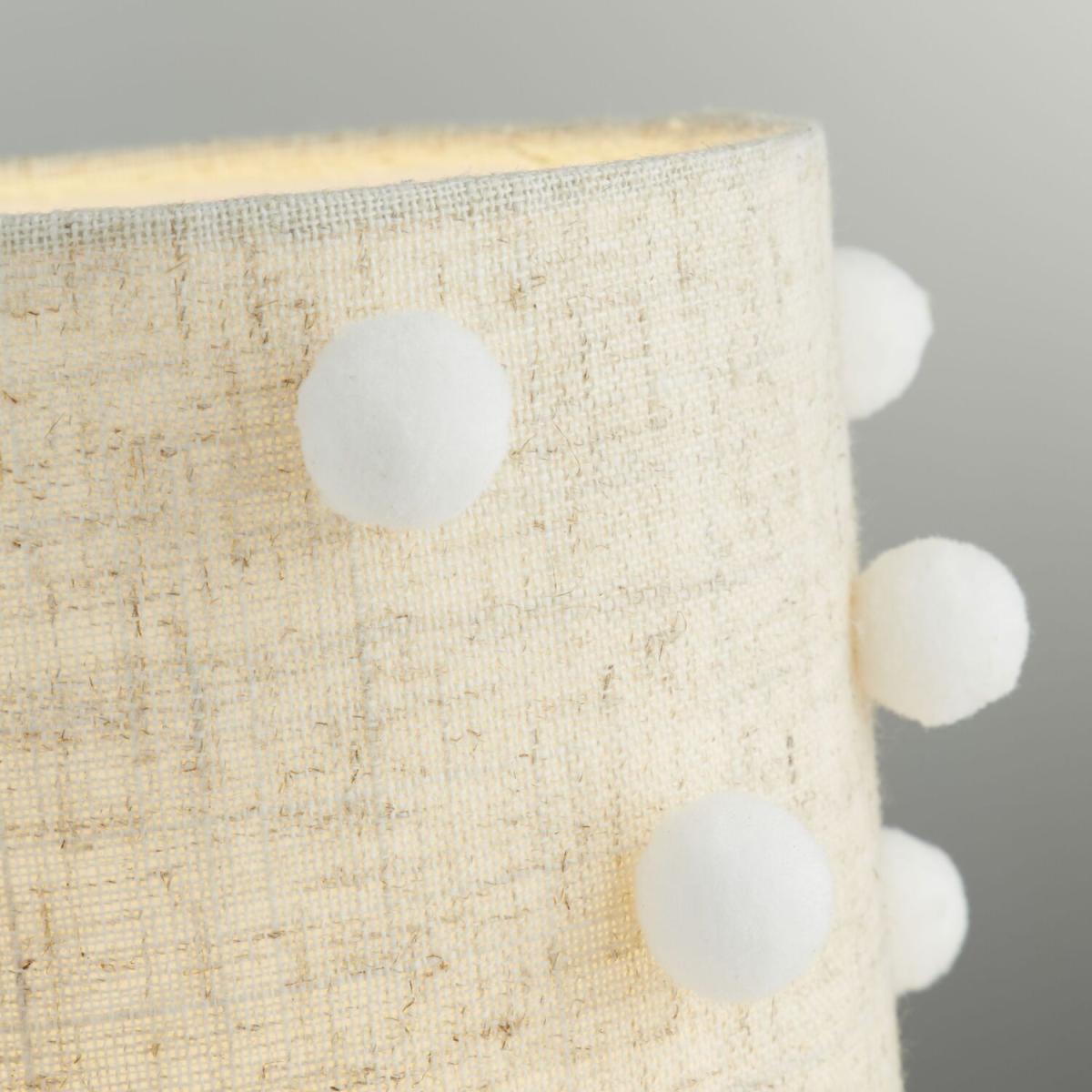 Cream Pom-Pom Table Lamp - Cream – image 2