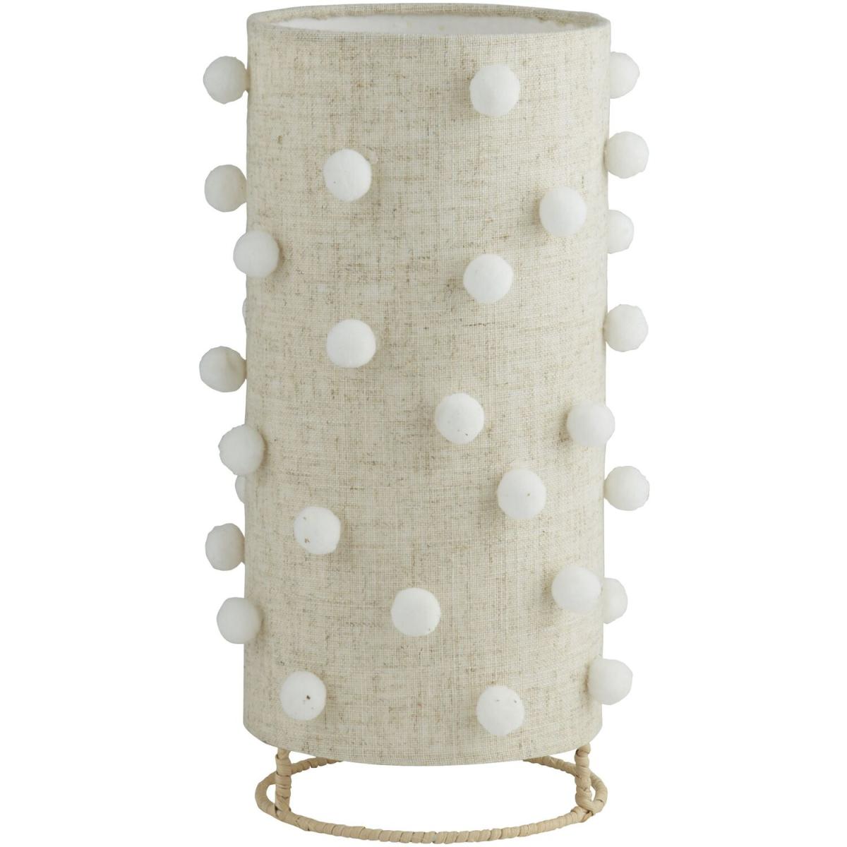 Cream Pom-Pom Table Lamp - Cream – image 3