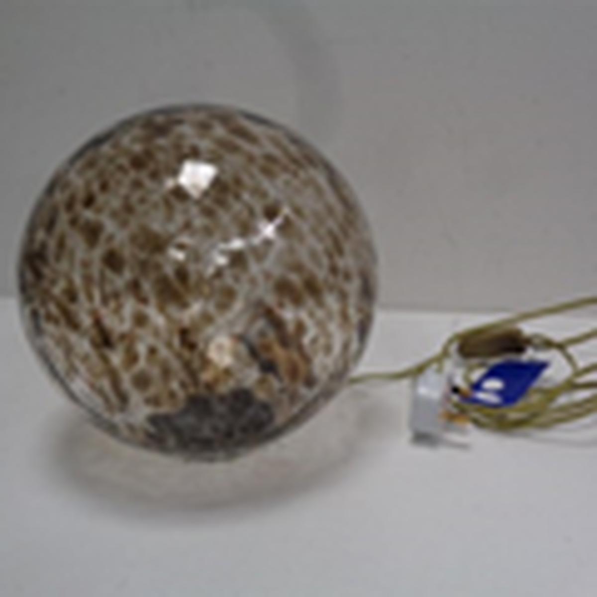 Tortoise Glass Globe Table Lamp - Brown – image 2