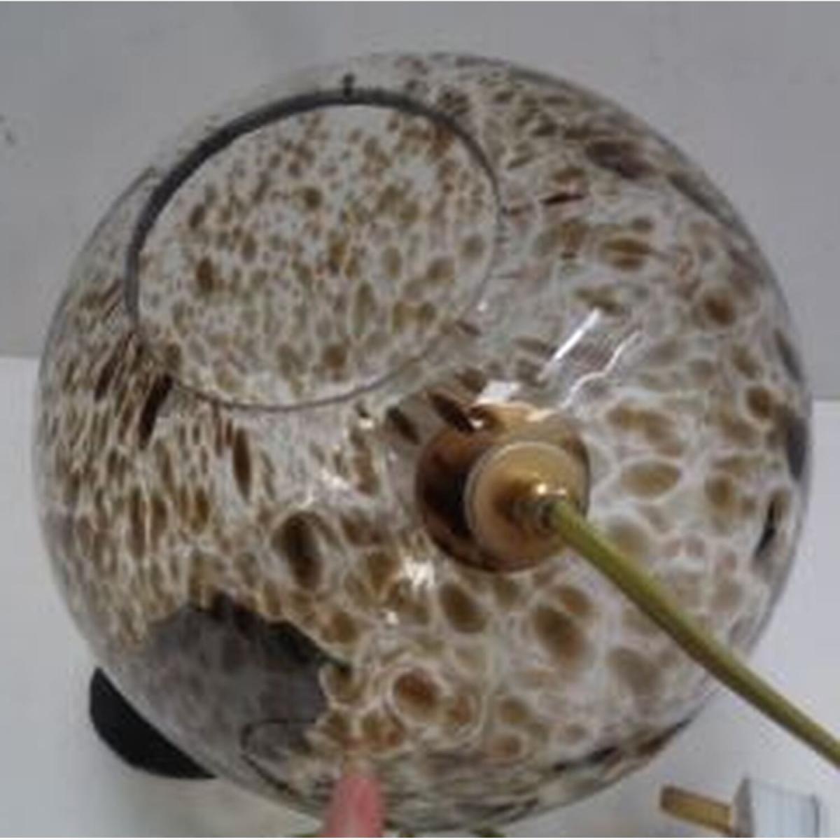 Tortoise Glass Globe Table Lamp - Brown – image 1