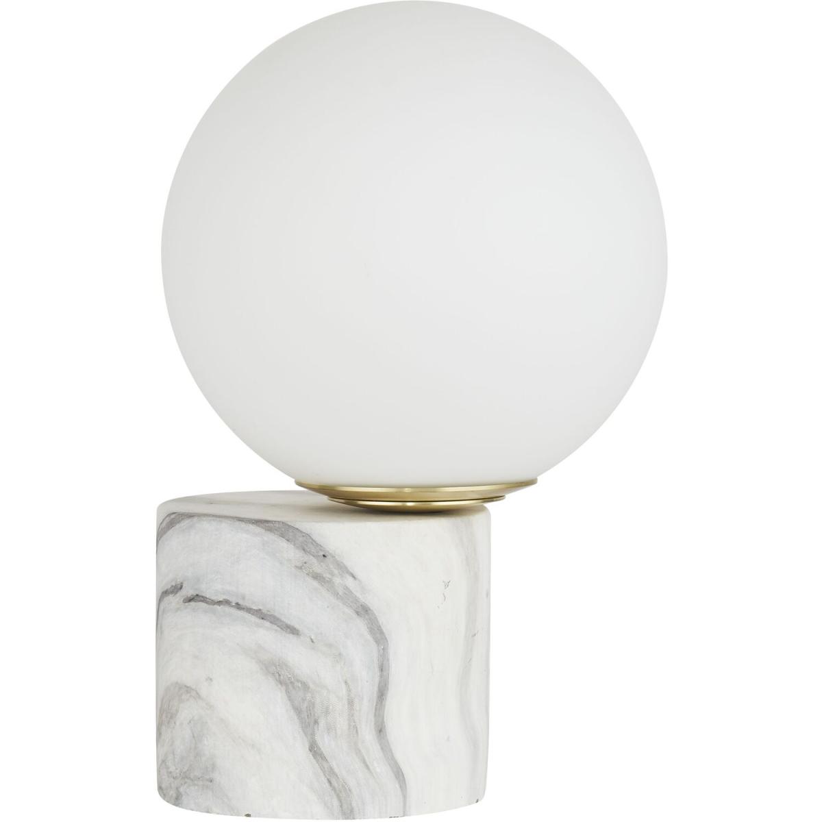 Marble Table Lamp Opal Shade - White – image 2