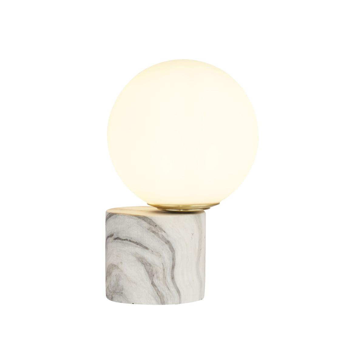Marble Table Lamp Opal Shade - White – image 1