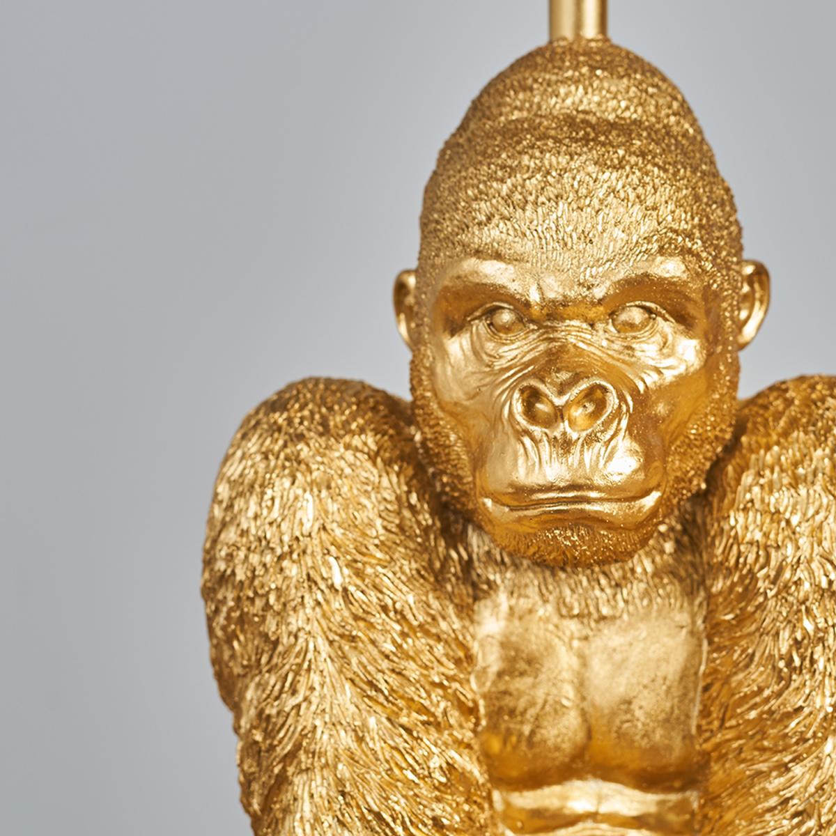Modern Gold Sitting Gorilla Monkey Design Table Lamp Base - Gold – image 3