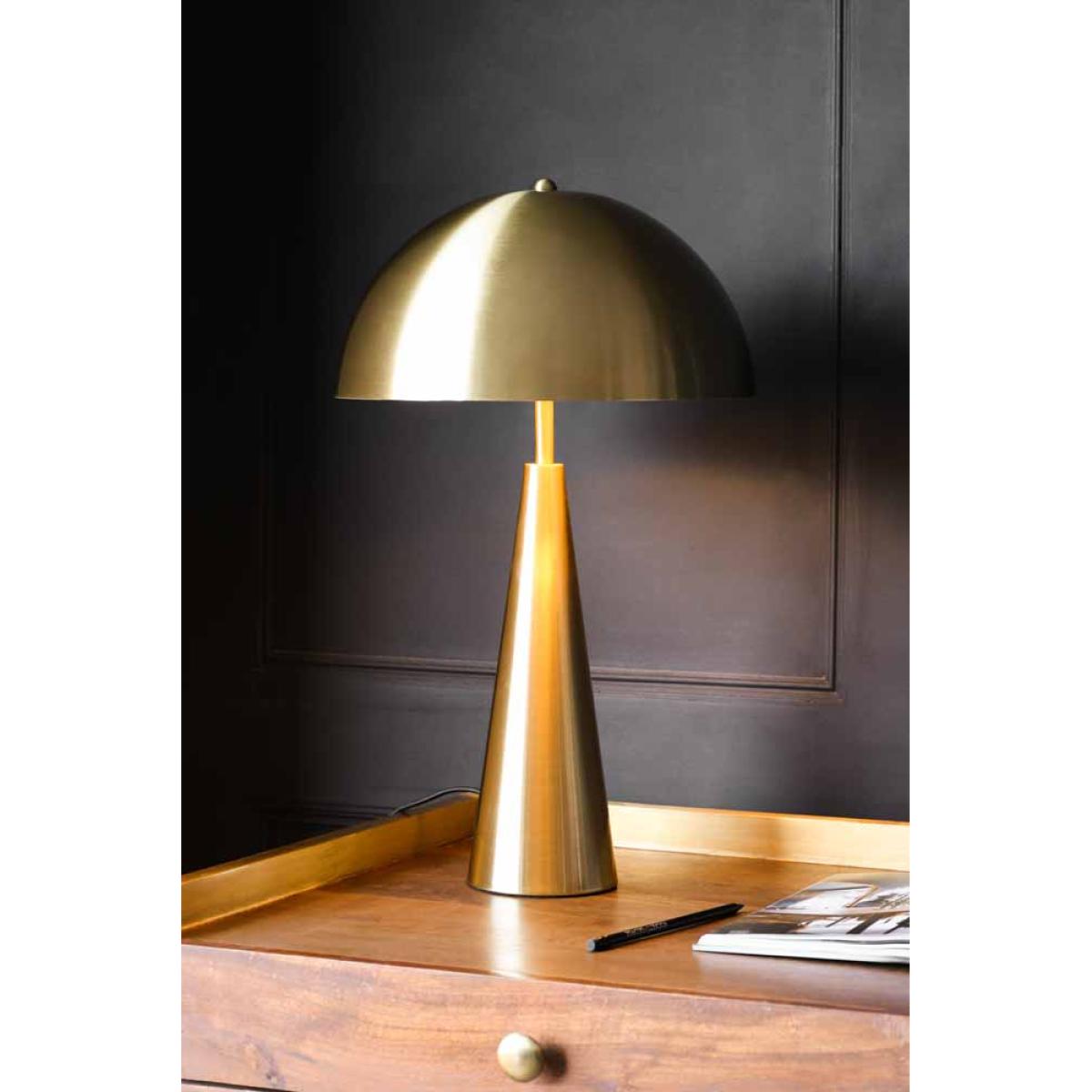 Sublime Brushed Gold Table Lamp – image 2