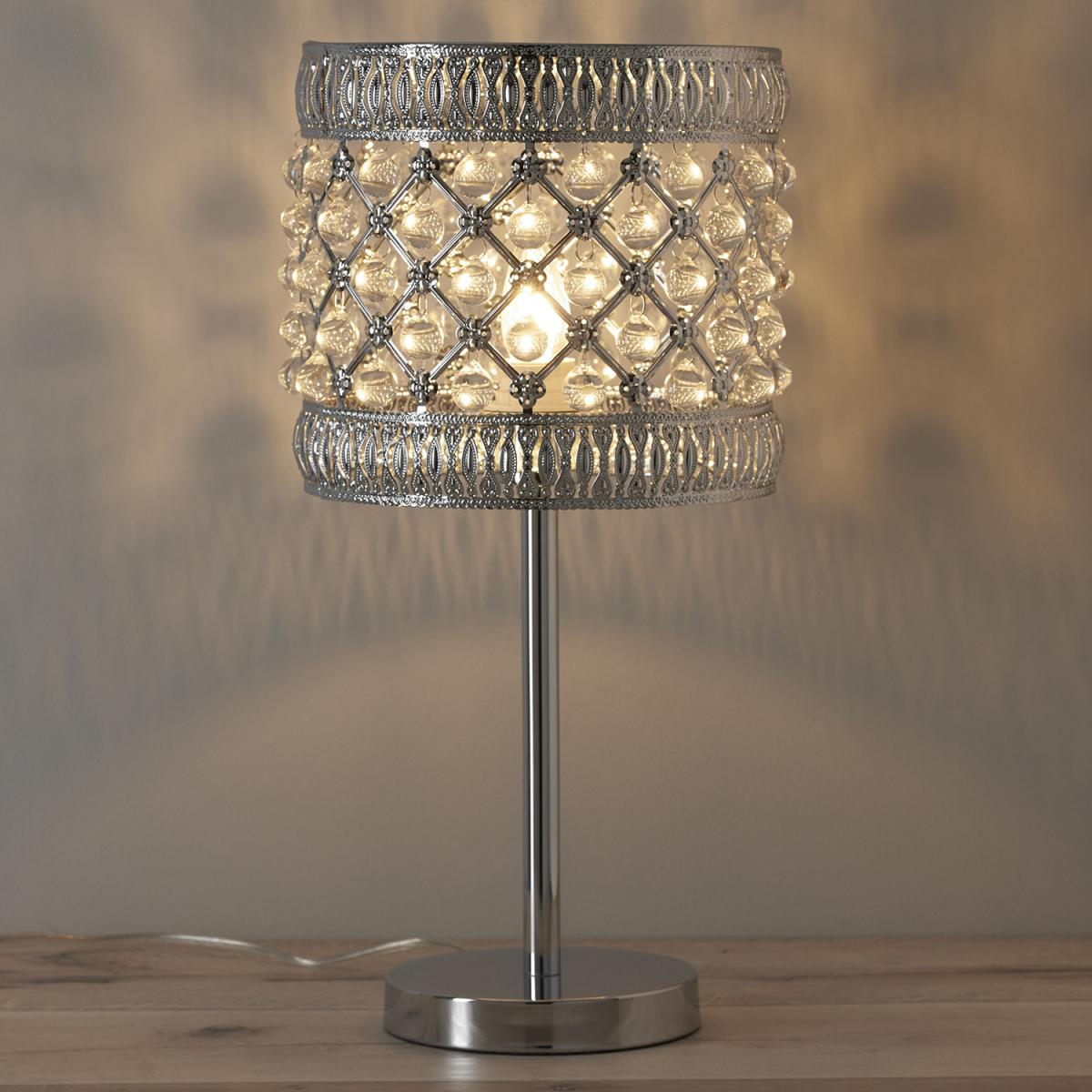 Scarlett Jewelled Crystal Table Lamp - Chrome – image 3