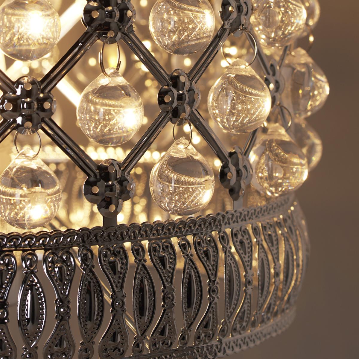 Scarlett Jewelled Crystal Table Lamp - Chrome – image 4