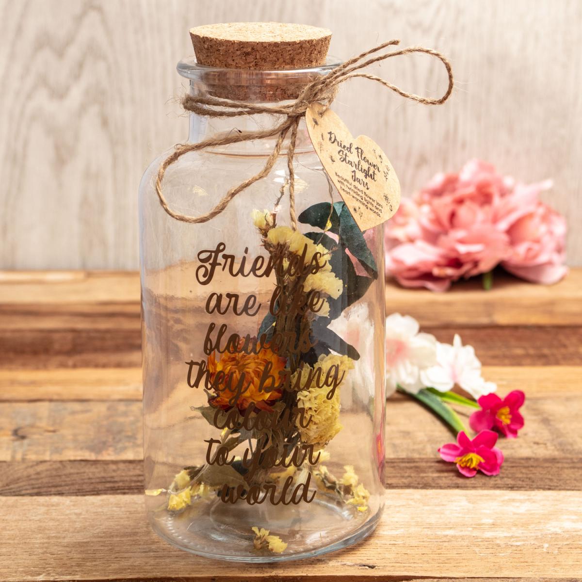 Friends Are Like Flowers Flower Starlight Jar - Neutral – image 4