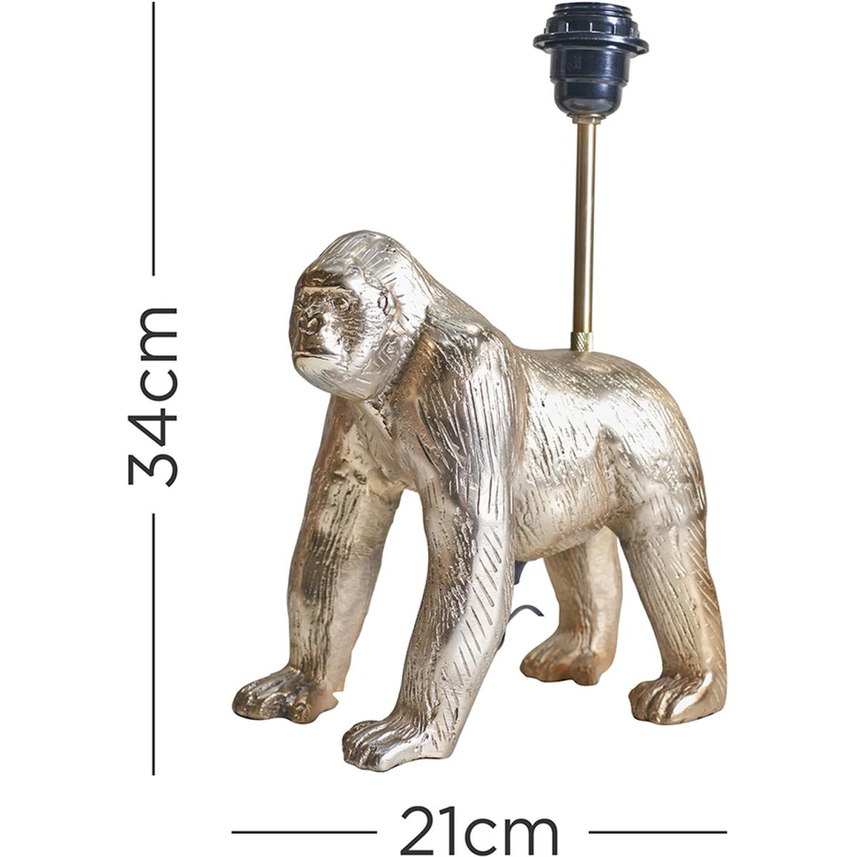 Modern Brass Gorilla Design Table Lamp Base - Brass – image 2