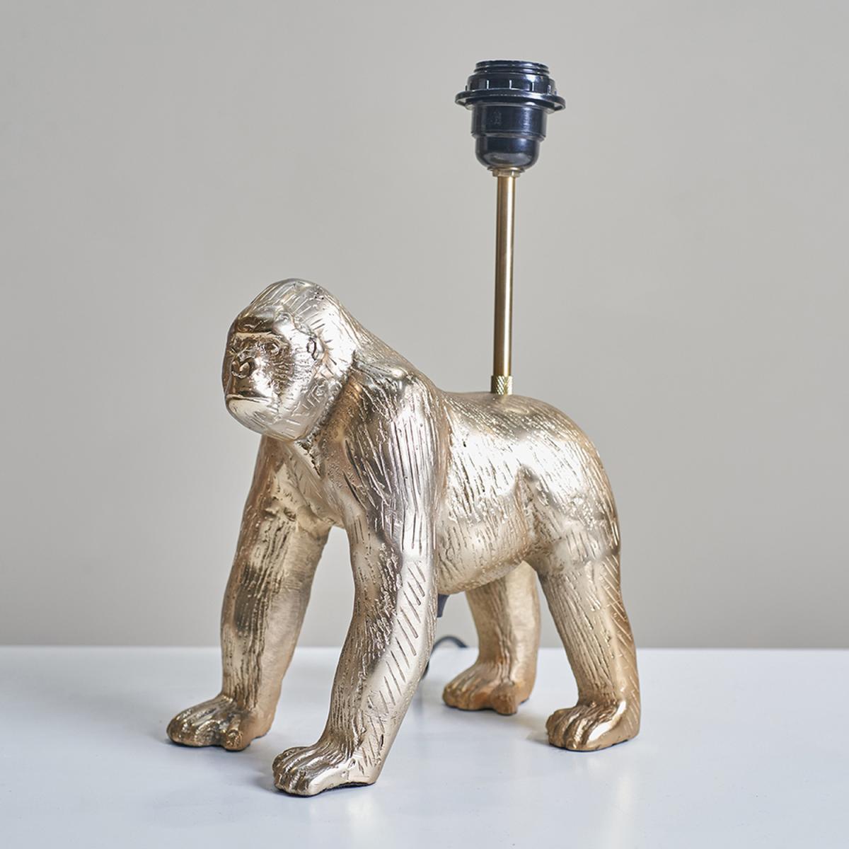 Modern Brass Gorilla Design Table Lamp Base - Brass – image 3