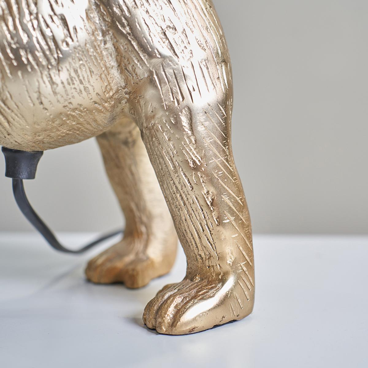 Modern Brass Gorilla Design Table Lamp Base - Brass – image 5