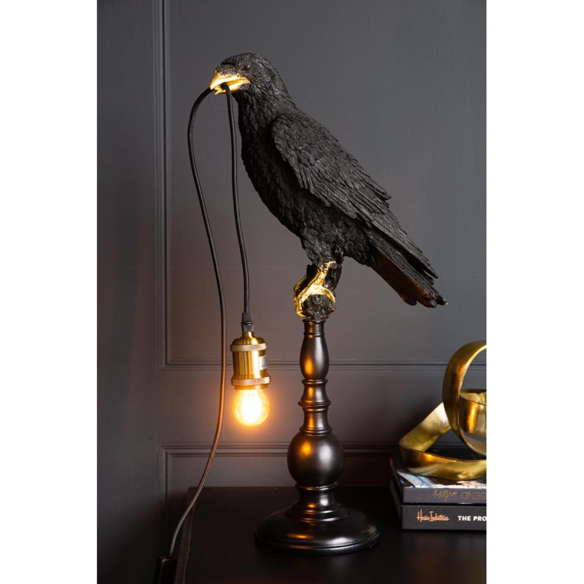 Black Crow Table Lamp – image 2