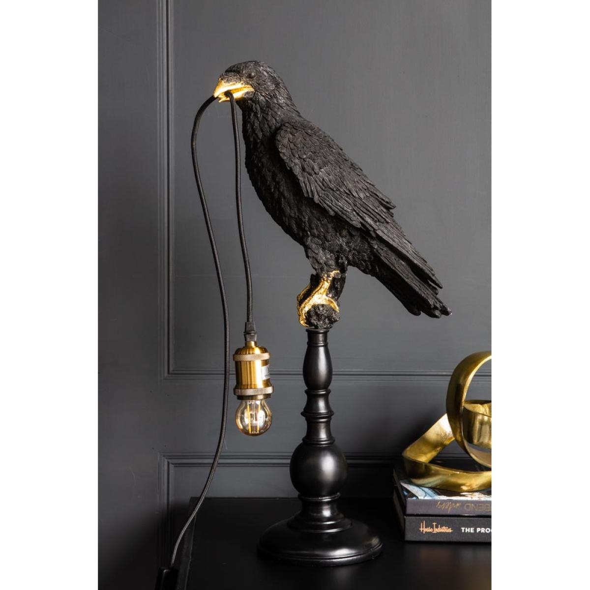 Black Crow Table Lamp – image 4