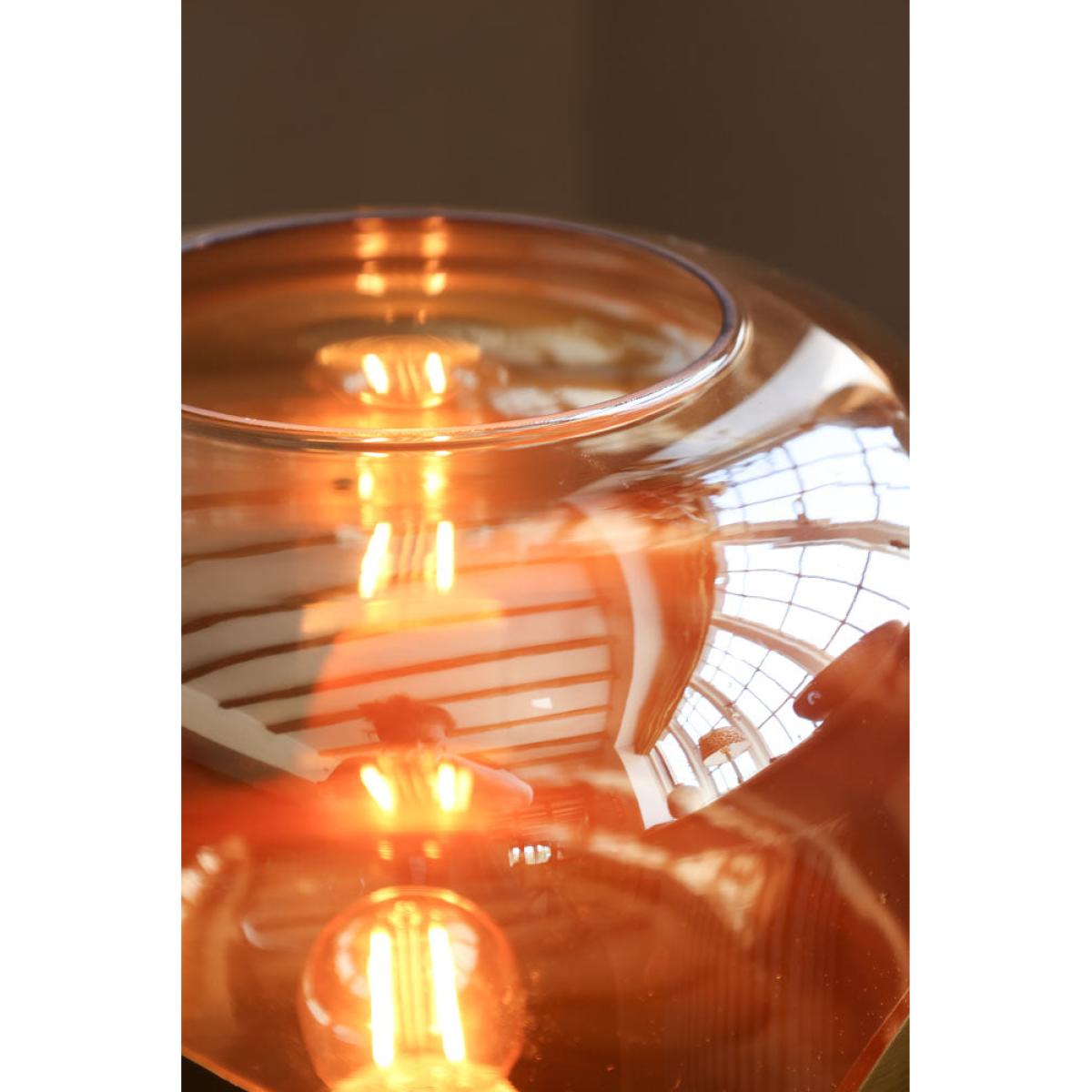 Retro Golden Glass Tripod Table Lamp – image 6