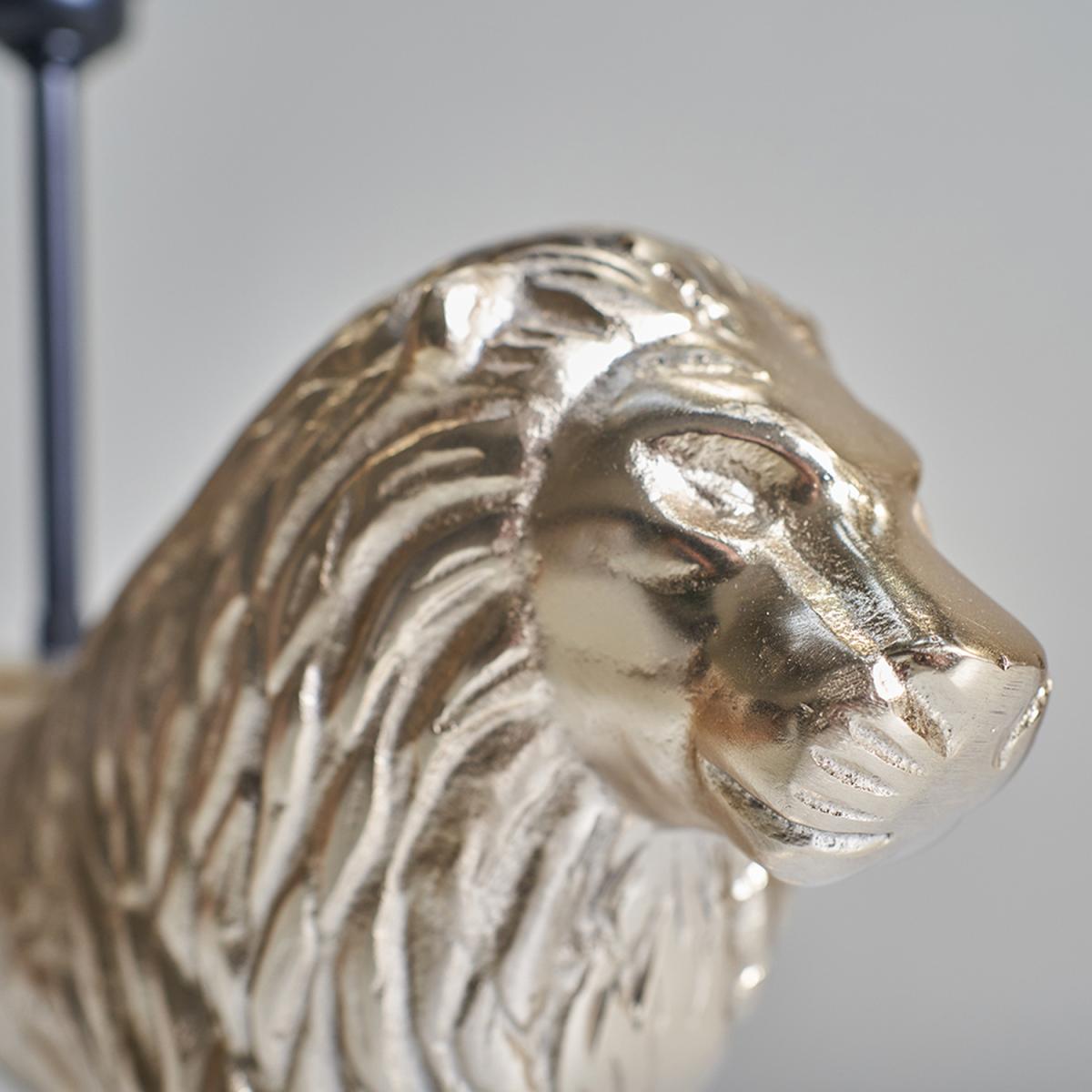 Modern Brass Lion Animal Table Lamp Base - Brass – image 4