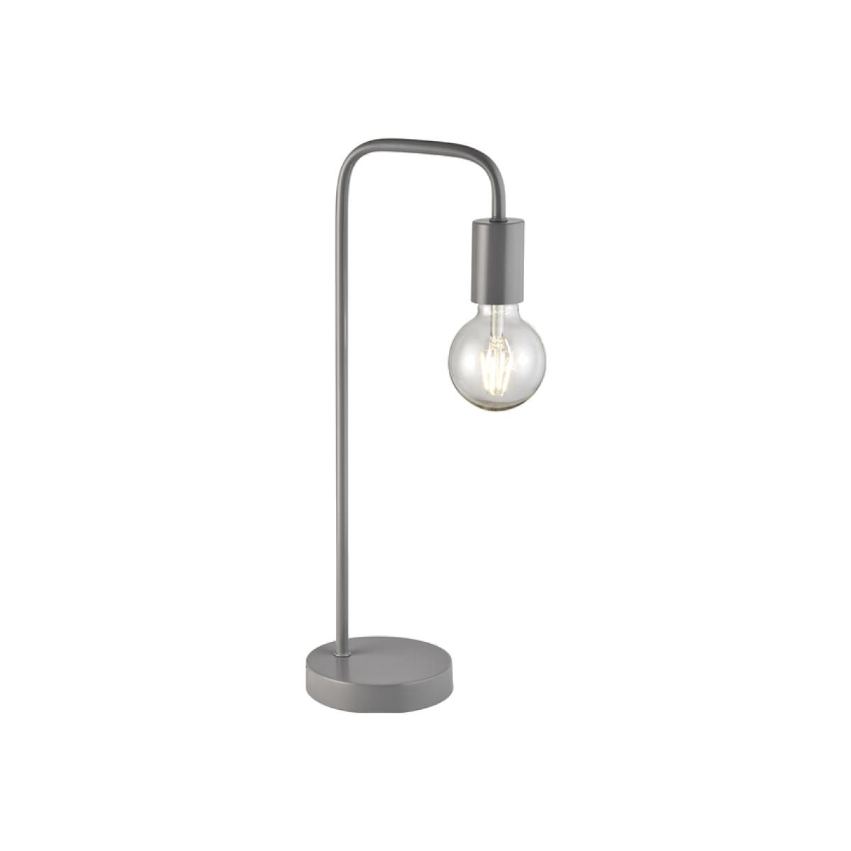Matt Lamp With Bulb - Grey – image 1