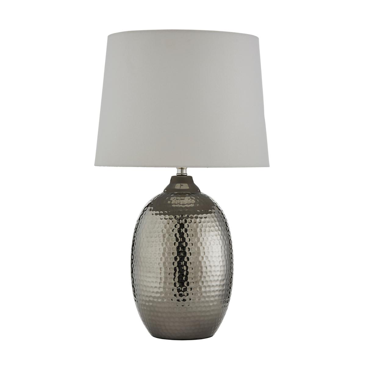 Clint Hammered Metallic Table Lamp - Silver – image 3