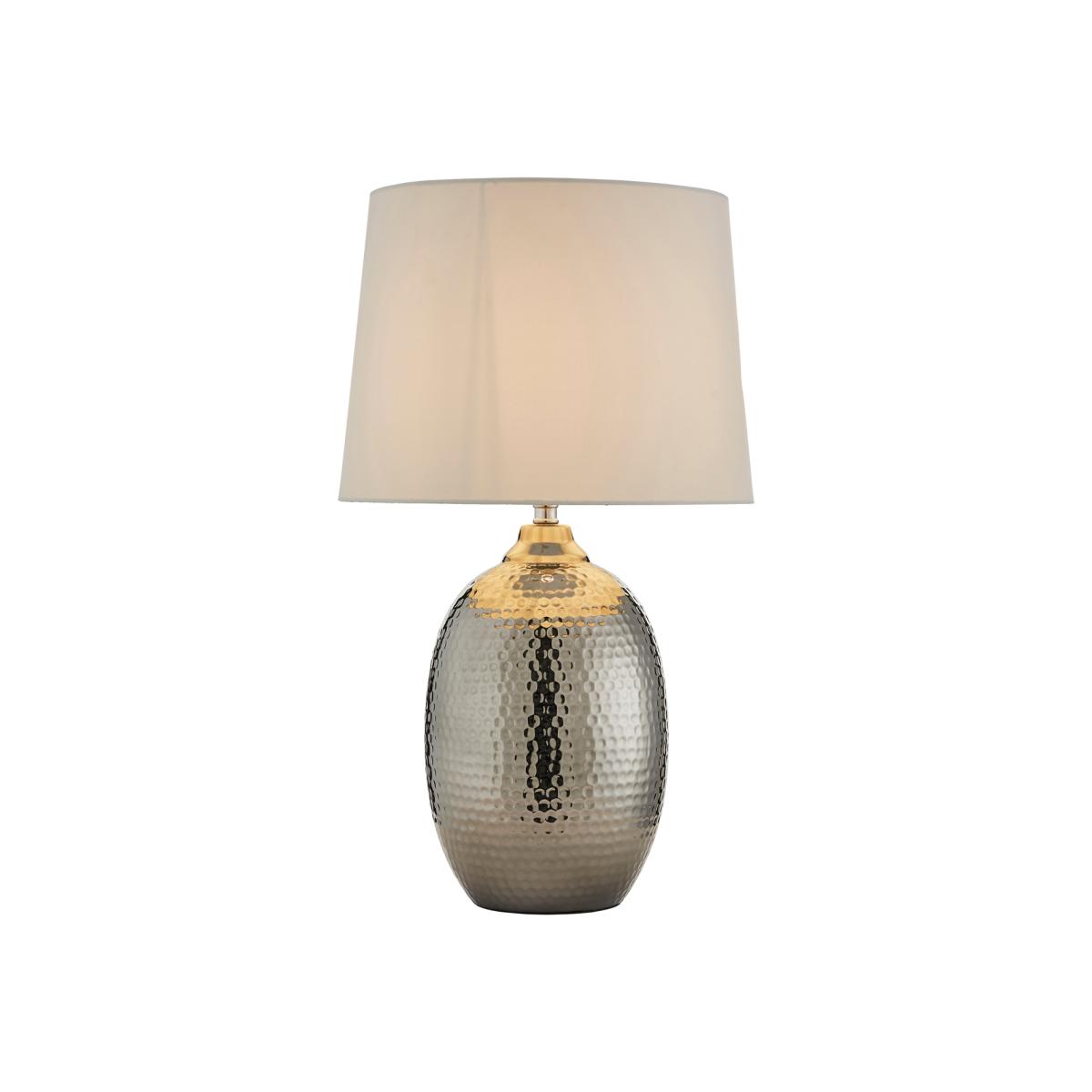 Clint Hammered Metallic Table Lamp - Silver – image 1