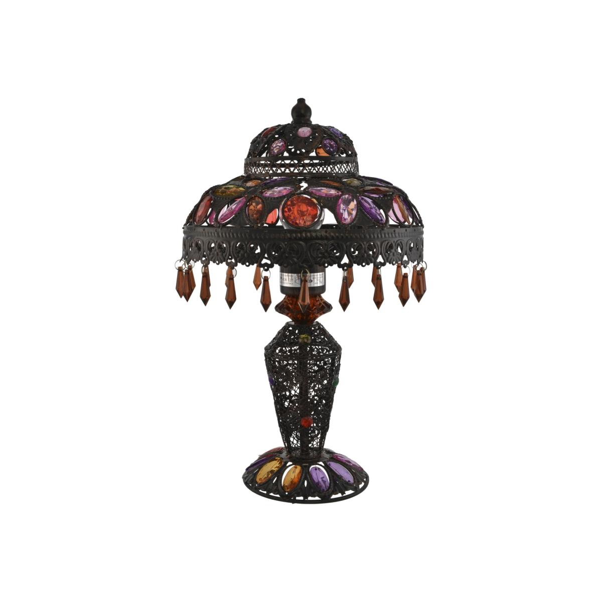 Moroccan Jewel Droplet Table Lamp - Bronze – image 1