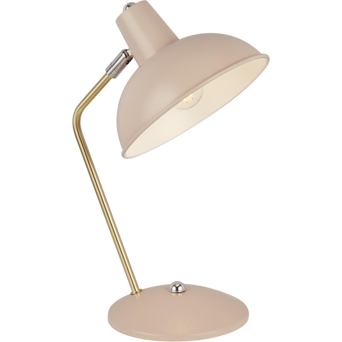 Blush pink task lamp with gold trim - Pink – image 2