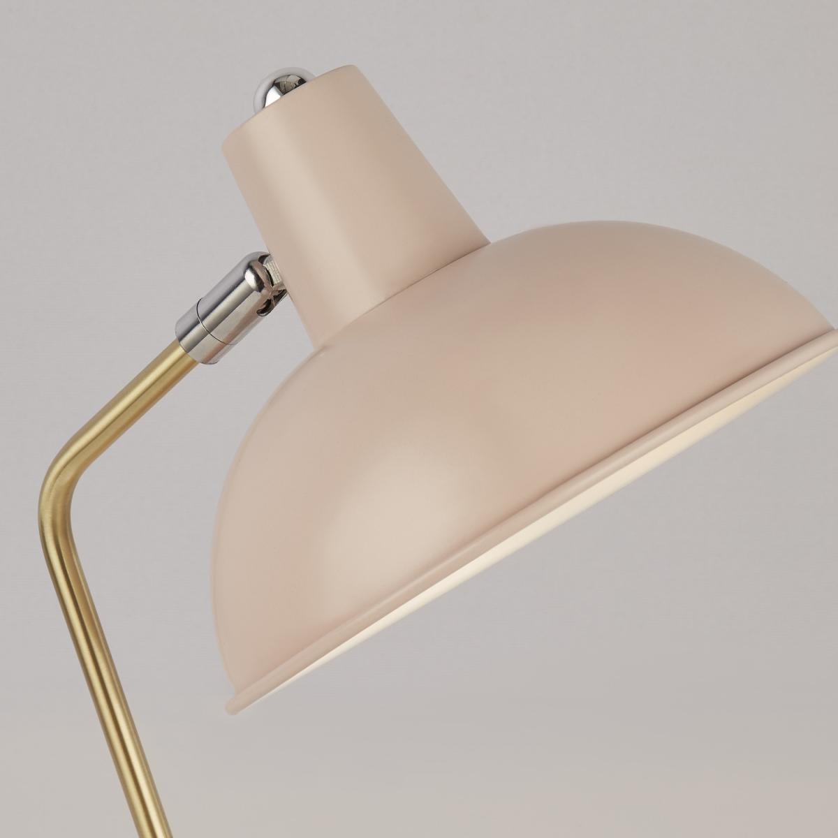 Blush pink task lamp with gold trim - Pink – image 3