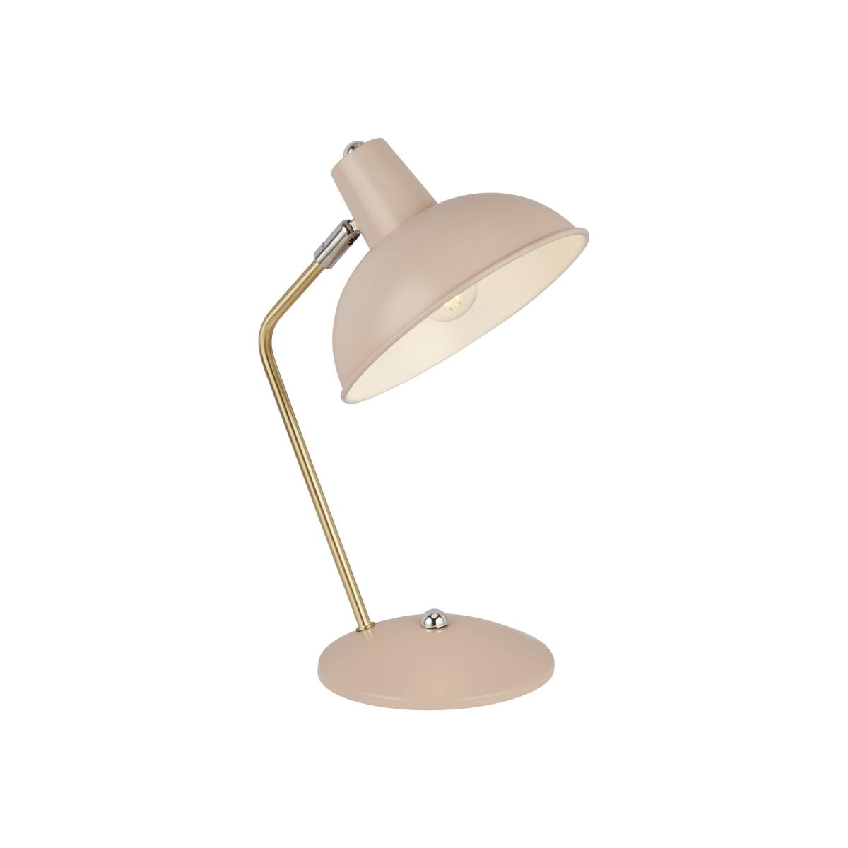 Blush pink task lamp with gold trim - Pink – image 1