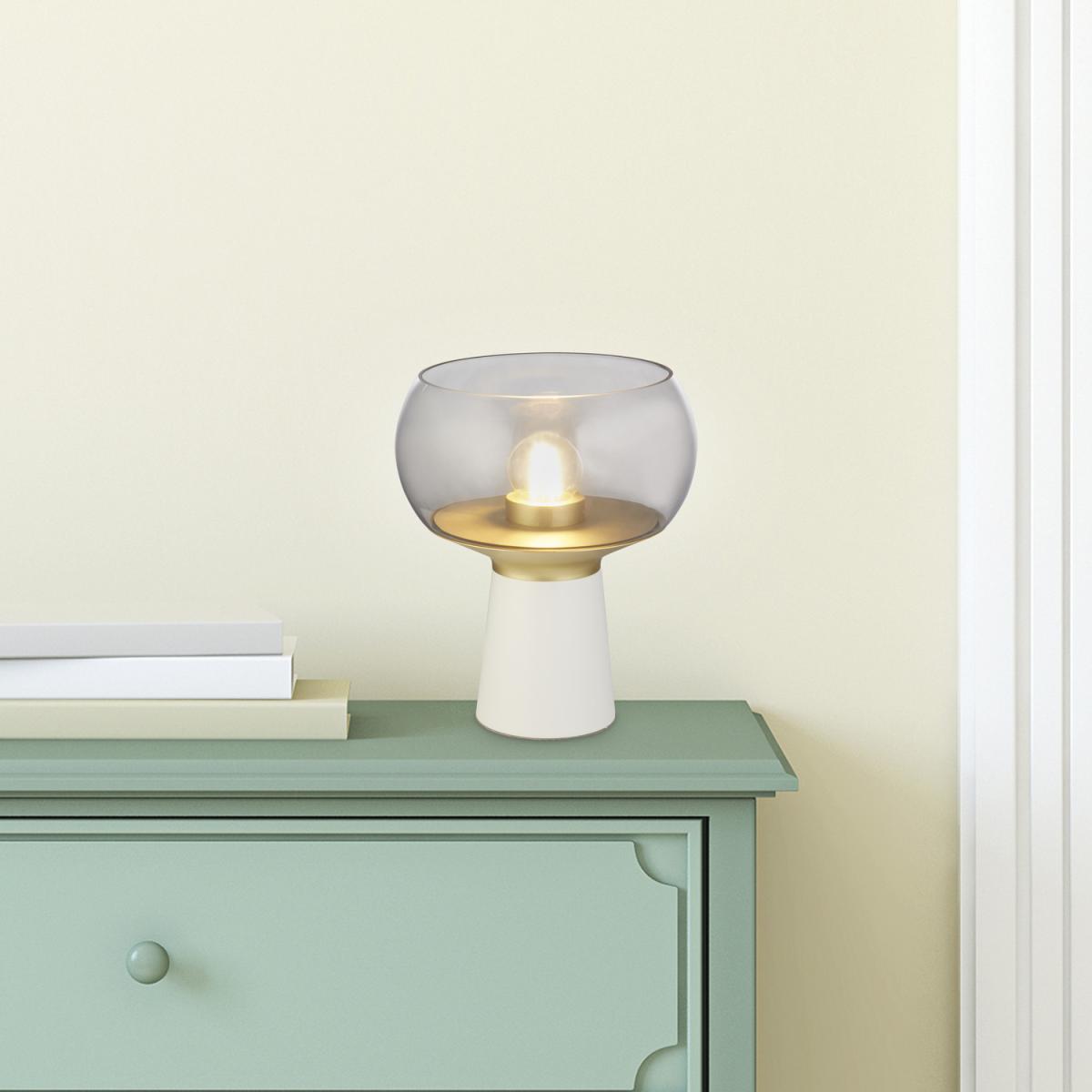 Mushroom Glass Table Lamp - White – image 3
