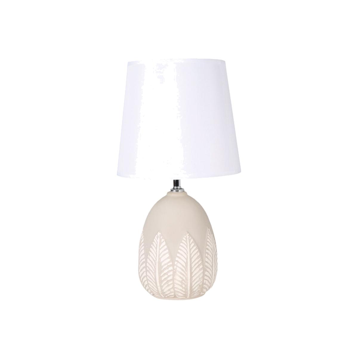 Leaf Print Table Lamp - Cream – image 1