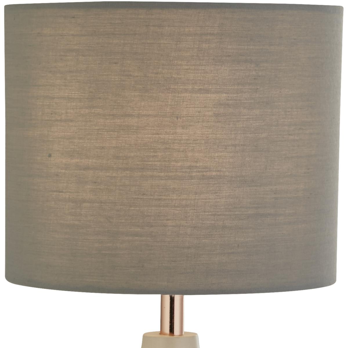 Grey Table Lamp With Copper Riser - Grey – image 2