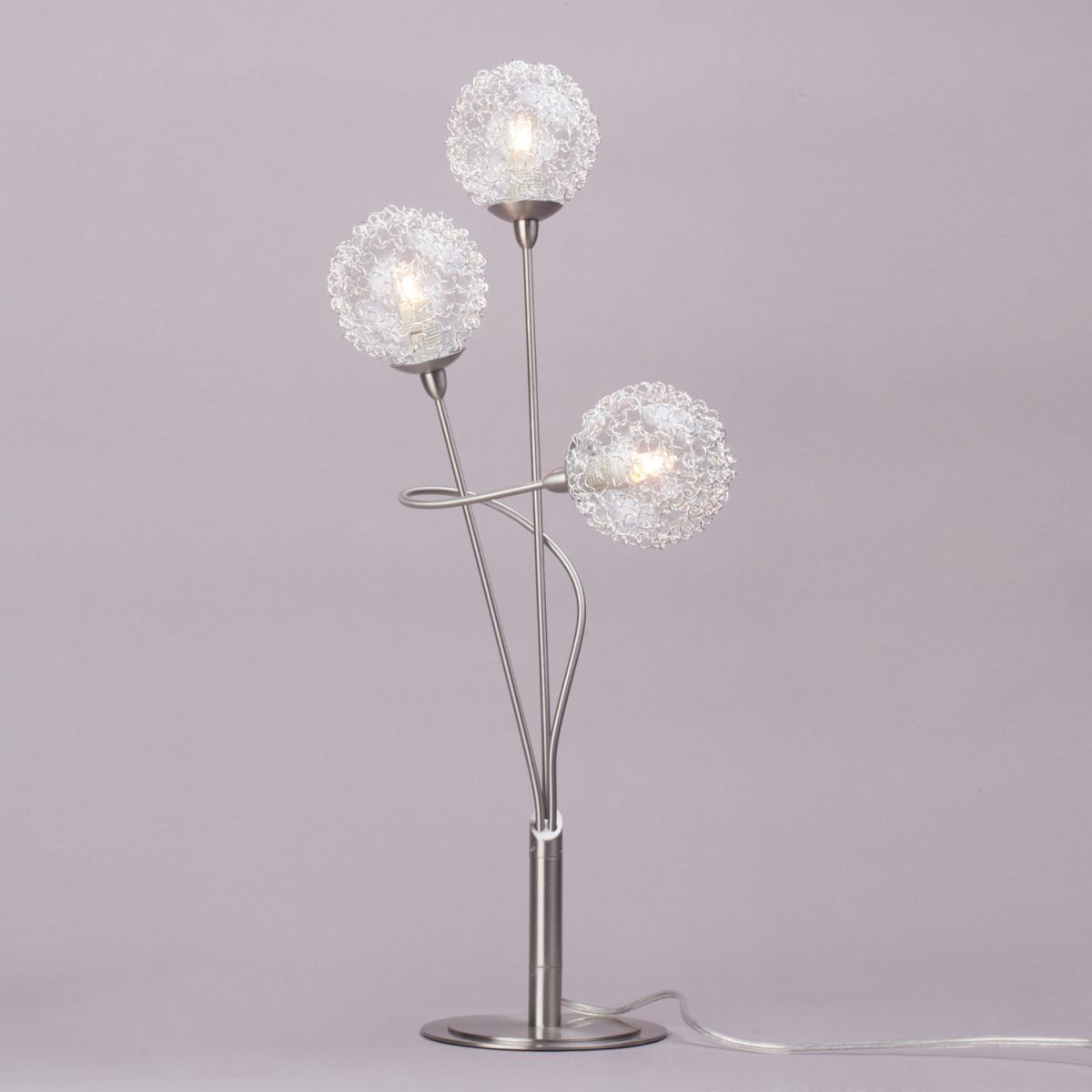 Allium 3 Light Table Lamp - Satin Nickel – image 2