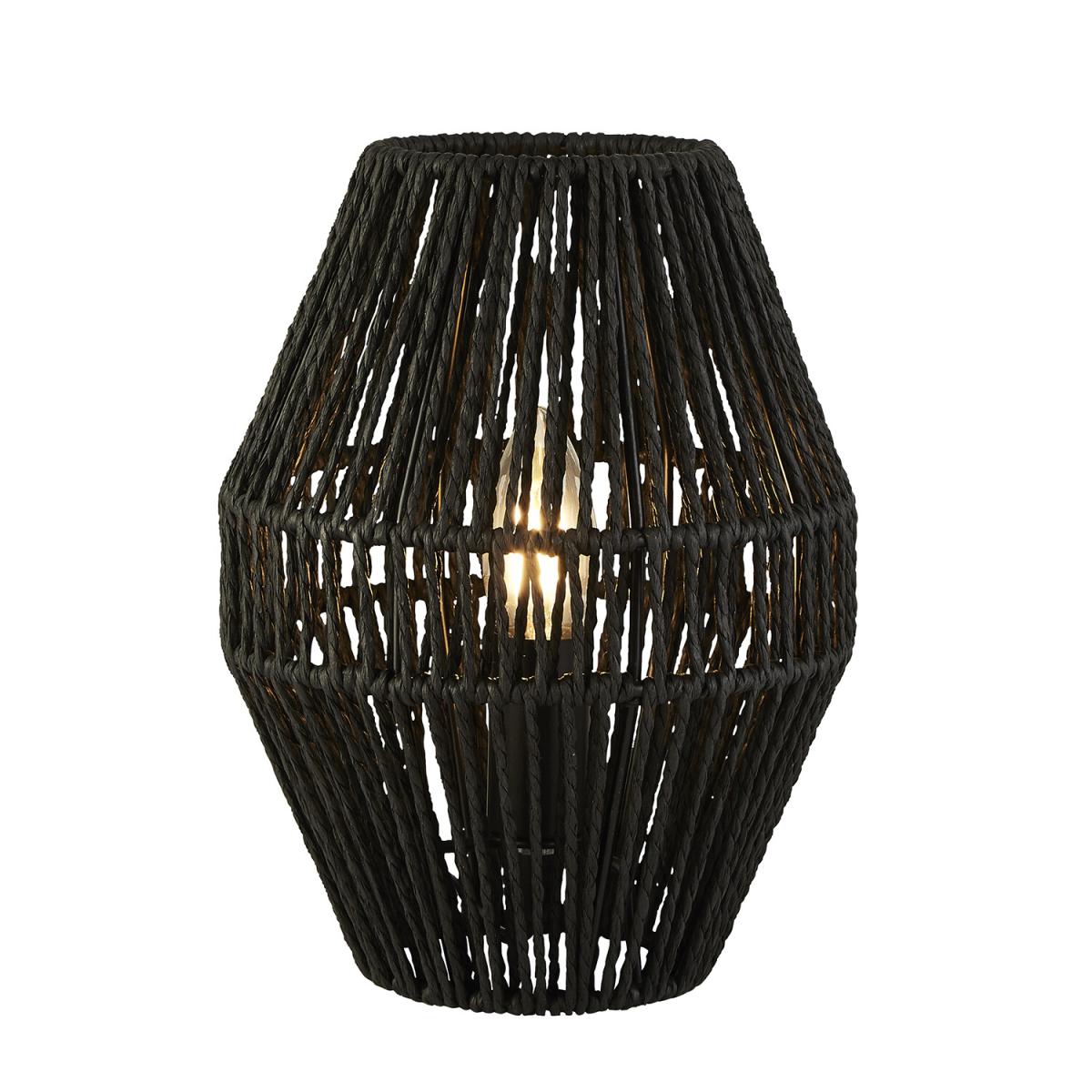 Black Rattan Table Lamp – image 2