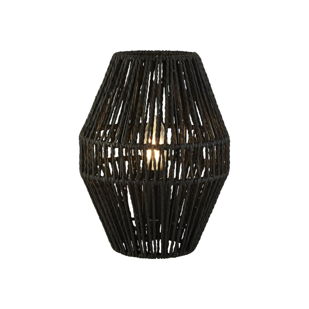 Black Rattan Table Lamp – image 1