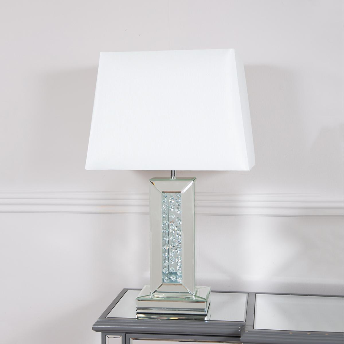 Astoria Mirror Pillar Table Lamp - chrome / 69cm – image 2
