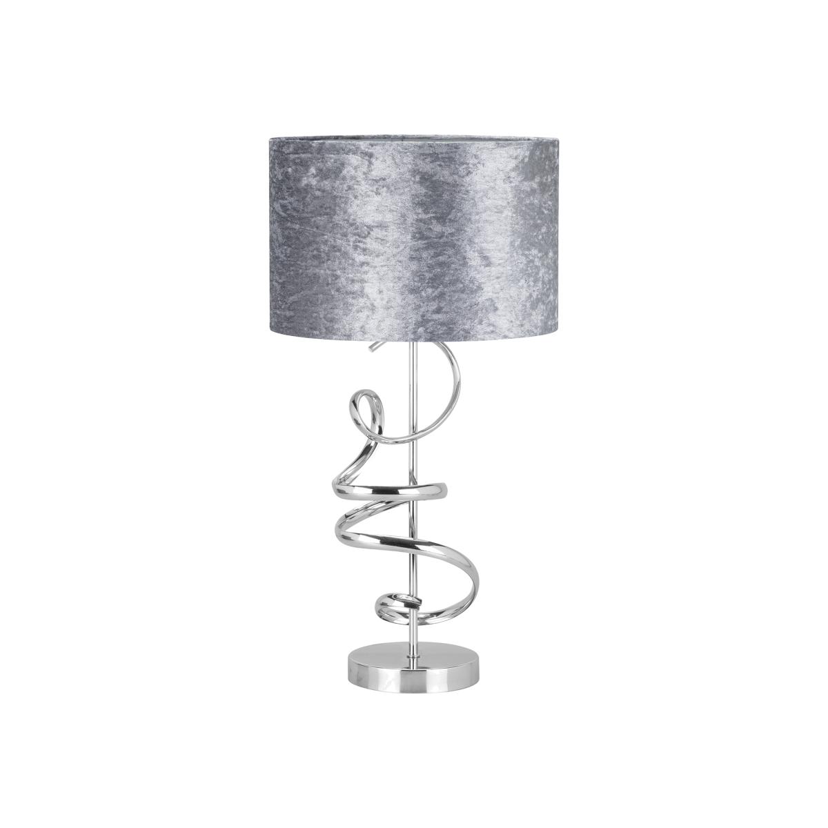Chrome Spiral Table Lamp - Silver – image 1